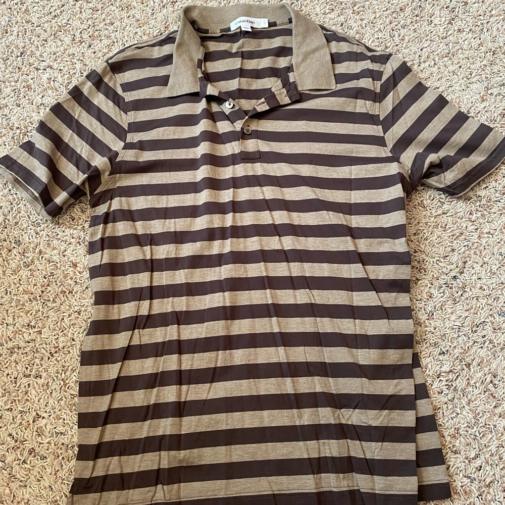 Calvin Klein Brown Striped Top